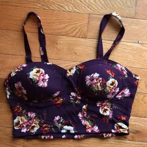 Cropped Floral Tank Top